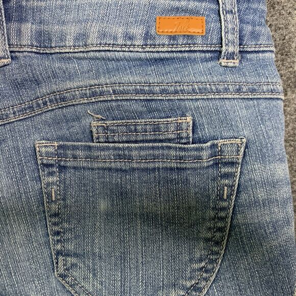 Denim Hot Pants Booty Shorts Jolt Jr Size 1 Crochet Detail Raw Hems - Picture 7 of 10